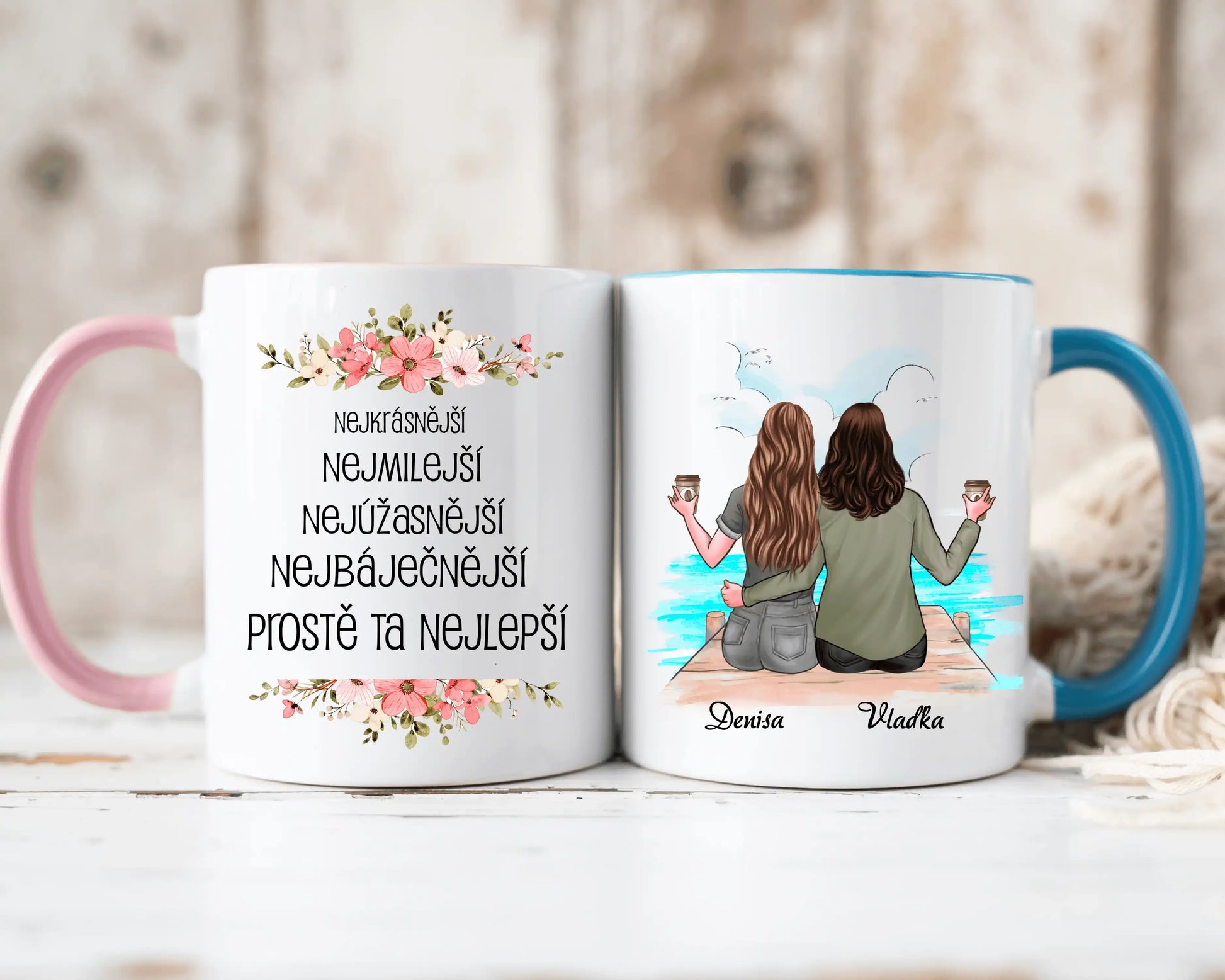 Hrnek - Matka a Dcera 3. verze - Nejkrásnější, nejbáječnějš, nejúžasnější, nejmilejší, prostě ta nejlepší - Climo.cz