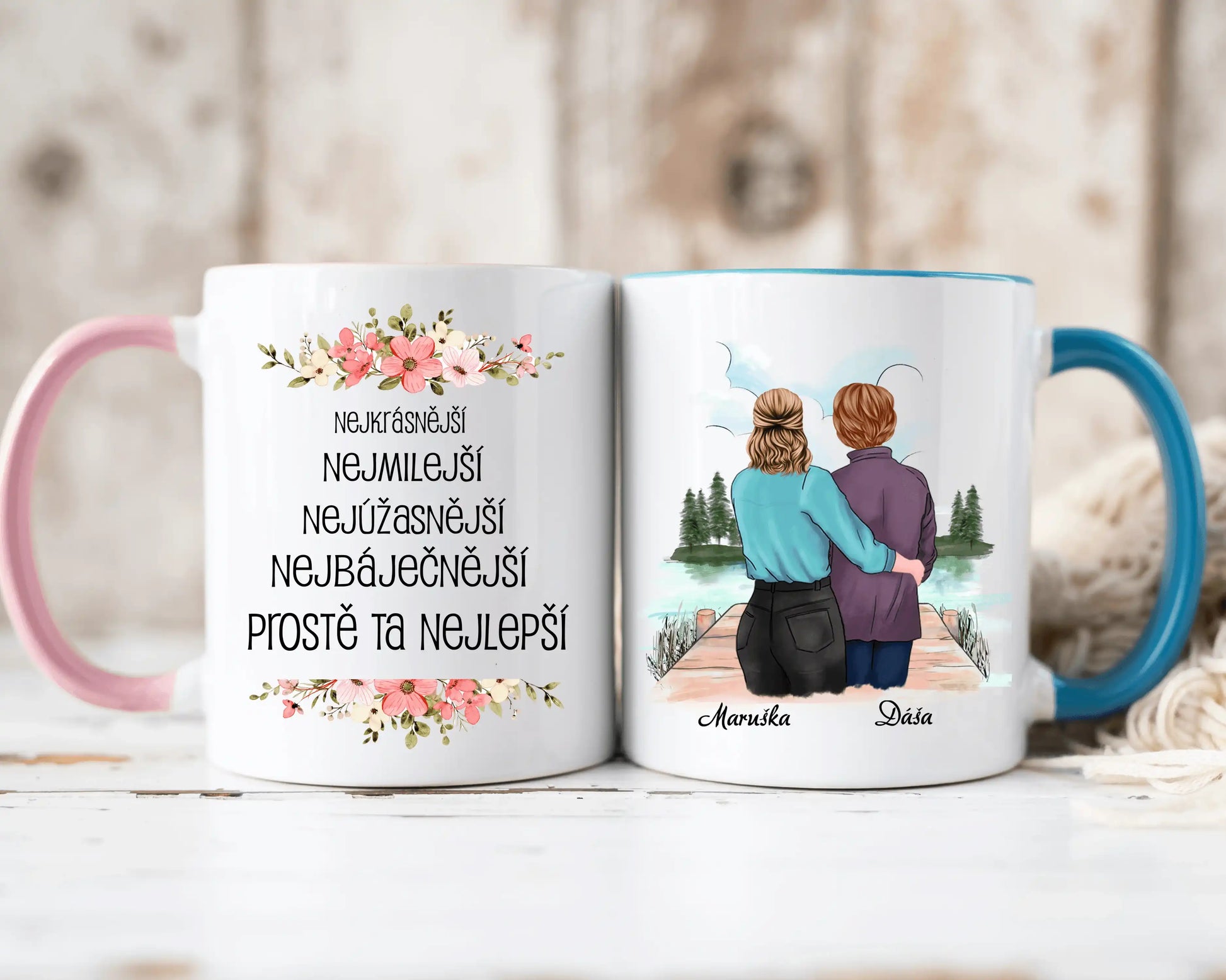 Hrnek - Matka a Dcera - Nejkrásnější, nejbáječnější, nejúžasnější, nejmilejší, prostě ta nejlepší - Climo.cz