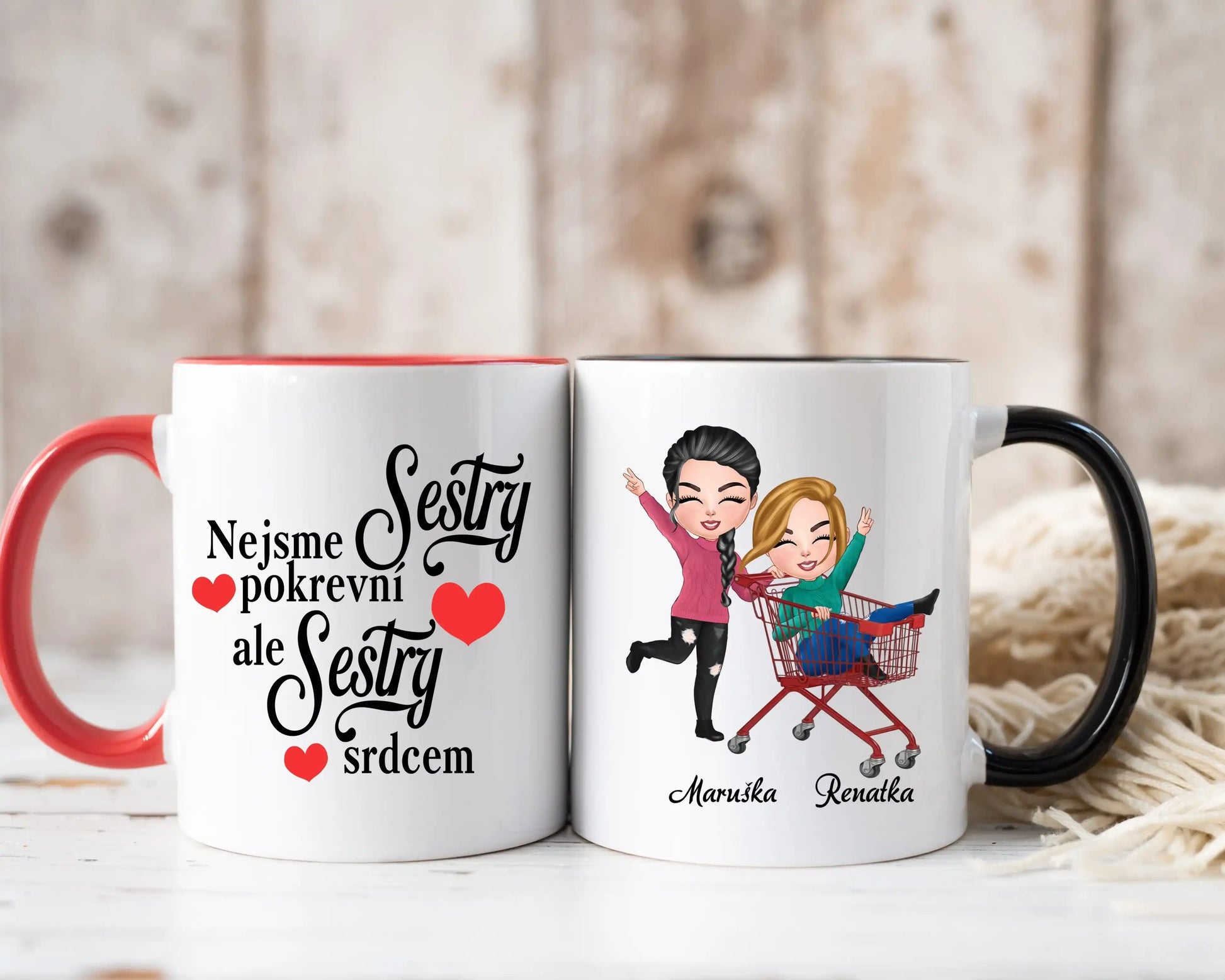 Hrnek - Nejlepší kamarádka Chibi Supermarket - Nejsme pokrevní SESTRY, ale SESTRY srdcem. - Climo.cz