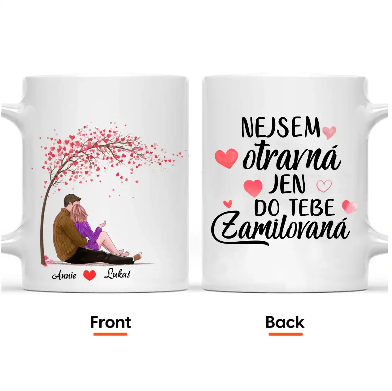 Hrnek - Objímající se pár 2. verze - Nejsem otravná jen do tebe ZAMILOVANÁ - Climo.cz