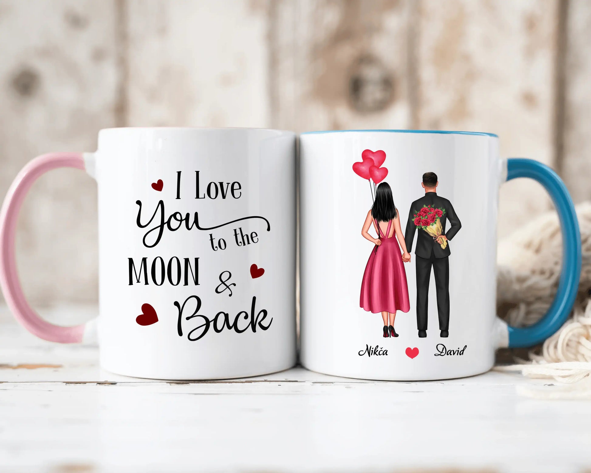 Hrnek - Zamilovaný pár 2. verze - I Love You to the moon and back - Climo.cz