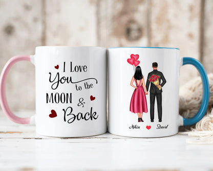 Hrnek - Zamilovaný pár 2. verze - I Love You to the moon and back - Climo.cz