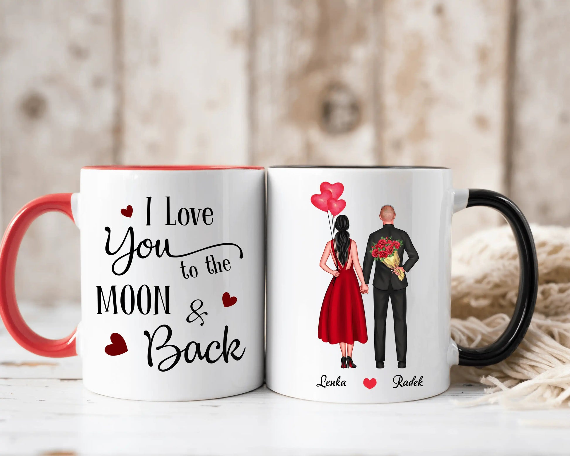 Hrnek - Zamilovaný pár 2. verze - I Love You to the moon and back - Climo.cz